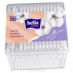 BELLA COTTON PATYCZKI HIGIENICZNE PUDEŁKO PLASTIKOWE 200SZT