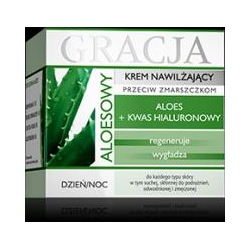 Gracja Aloes + kwiat Hialuronowy krem nawilżający Przeciwzmarszczkowy