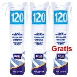 Bella Cotton płatki kosmetyczne 2+1 gratis