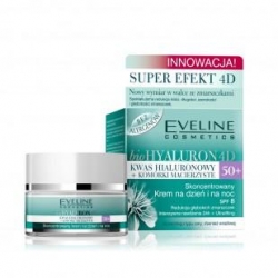 EVELINE BIO HYLAURON 4D 50+ krem na dzień i noc SPF8
