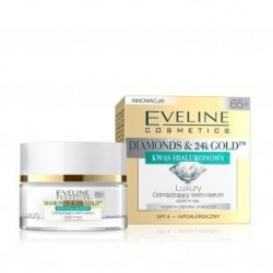 EVELINE DIAMOND & 24 k GOLD 65+  Krem Przeciwzmarszczkowy Serum na dzień i noc