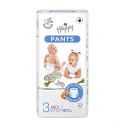 Pieluchomajtki dla dzieci Happy Pants Midi 6-11 kg 48szt