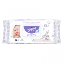 Chusteczki nawilżane Bella Baby Happy Sensitive 56szt