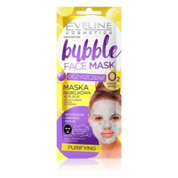 EVELINE MASKA PŁACHTOWA BUBBLE CHARCOAL