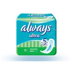 ALWAYS ULTRA STANDARD PODPASKI BEZ SKRZYDEŁEK 12SZT