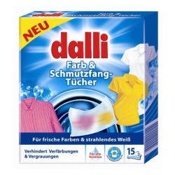 Dalli chusteczki do prania białego biel white 15 szt NIEMIECKIE
