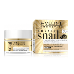 EVELINE ROYAL SNAIL AKTYWNIE WYGŁADZAJĄCY KREM DZIEŃ/NOC 30+ 50ML