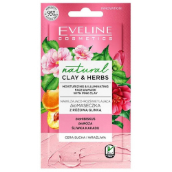 EVELINE NATURAL CLAY&HERBS MASECZKA-PEELING RÓŻÓWA GLINKA 8ML