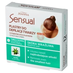 JOANNA SENSUAL Plastry do depilacji twarzy skóra wrażliwa ALOES EASY GRIP