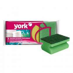 YORK Zmywak kuchenny profilowany 3 szt.