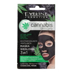 EVELINE CANABIS SKIN CARE MASKA WĘGLOWA 3W1 7ML