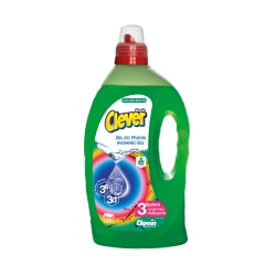 Żel do prania CLEVER COLOR Siła trzech enzymów/3 detergentów 1.5l 60 prań