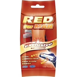 RED MAN - Jednorazowa maszynka do golenia z paskiem nawilżającym - 5 szt.