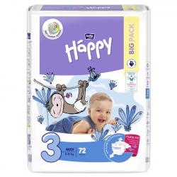 Pieluszki Bella Happy 3 Midi 5-9 kg 72szt