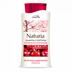JOANNA NATURIA Szampon 2w1 do włosów farbowanych z wiśnią 500ml