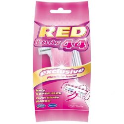 RED 44 - Jednorazowa maszynka do golenia z ruchomą główką dla kobiet - 5 szt.