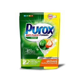 PUROX CAPS COLOR/UNIVERSAL kapsułki dwukomorowe do prania kolorów doypack 22szt